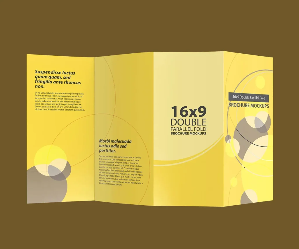 A parallel fold brochure being professionally printed with precise folds and vibrant colors.