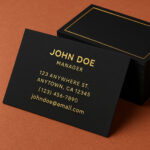 Gold Foil Business Card with Matt Laminated Finish